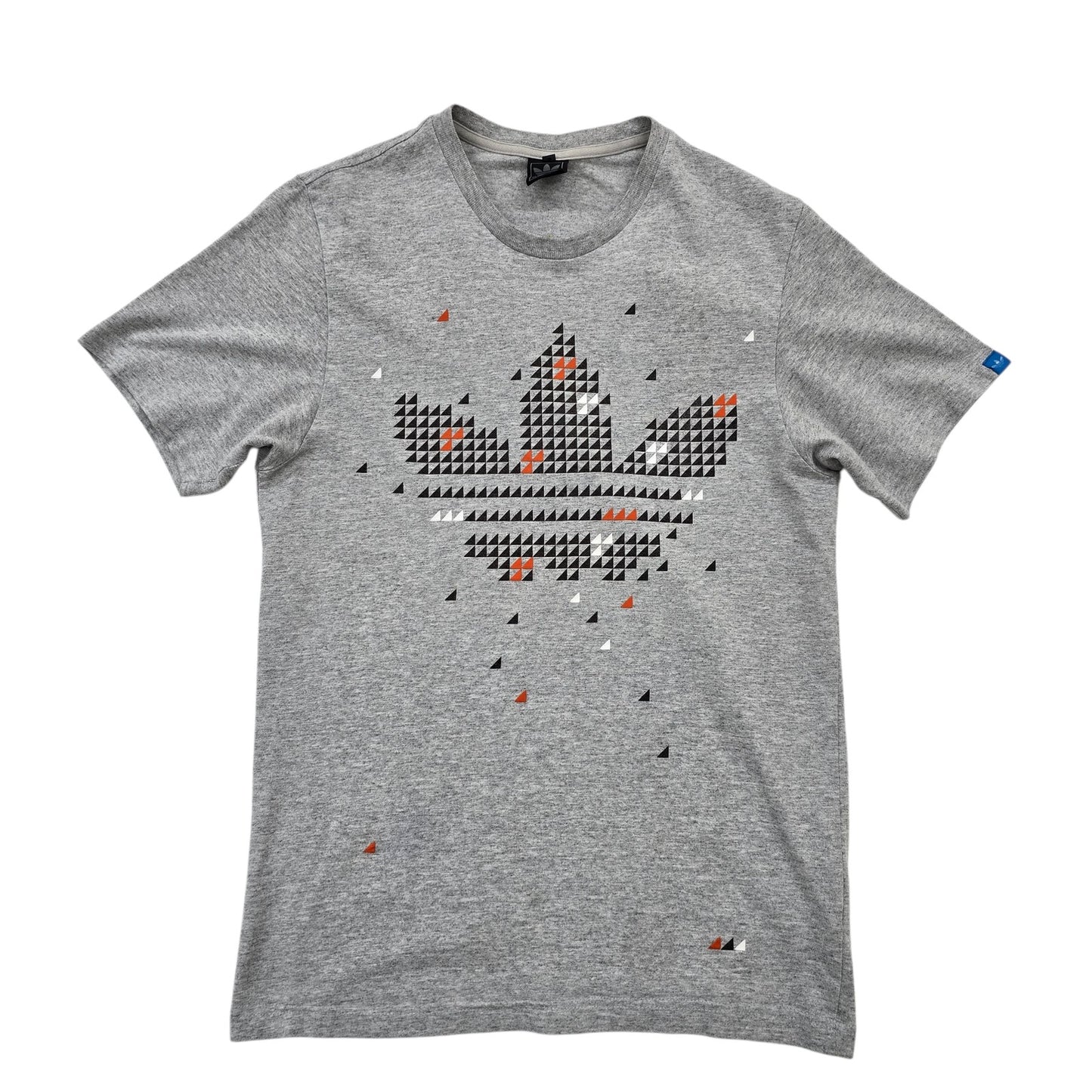 Adidas Men's Gray Cityscape Geometric Graphic T-Shirt Size S