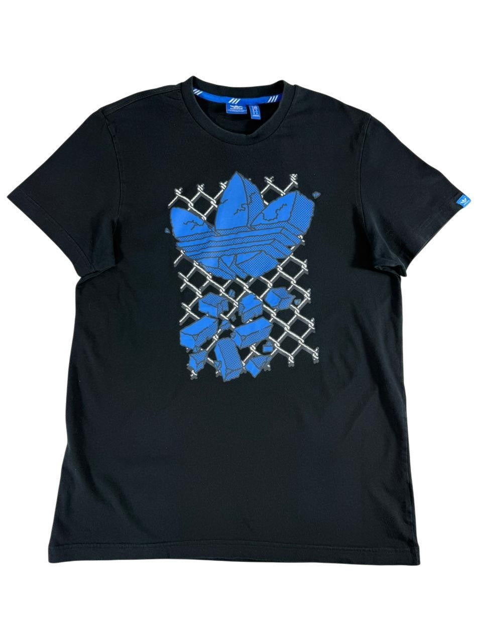 Adidas Originals Graphic T-Shirt Men's Size Medium Black Trefoil Print