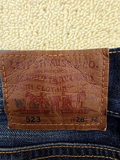 Levi's Men's Dark Blue Slim Straight 523 Jeans 32x32