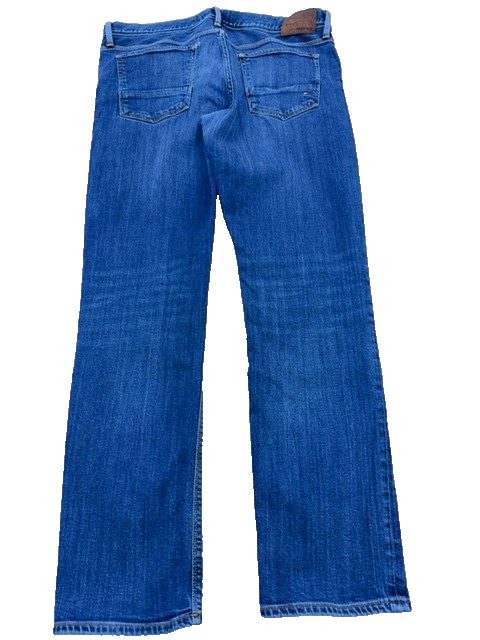 Tommy Hilfiger Denton Stretch Straight Fit Men's Jeans 36x32 Blue