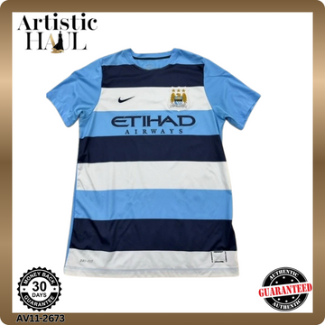 Nike Men's Light Blue Manchester City Dri-FIT Football Shirt L
