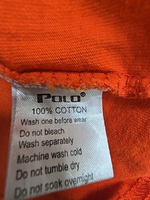 Polo Boys Orange Sailing Graphic Polo Shirt Size XL 11/12 NWT