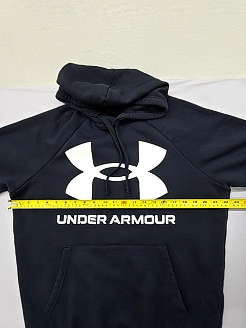 Under Armour Men's Black Fleece Pullover Hoodie Size M Loose