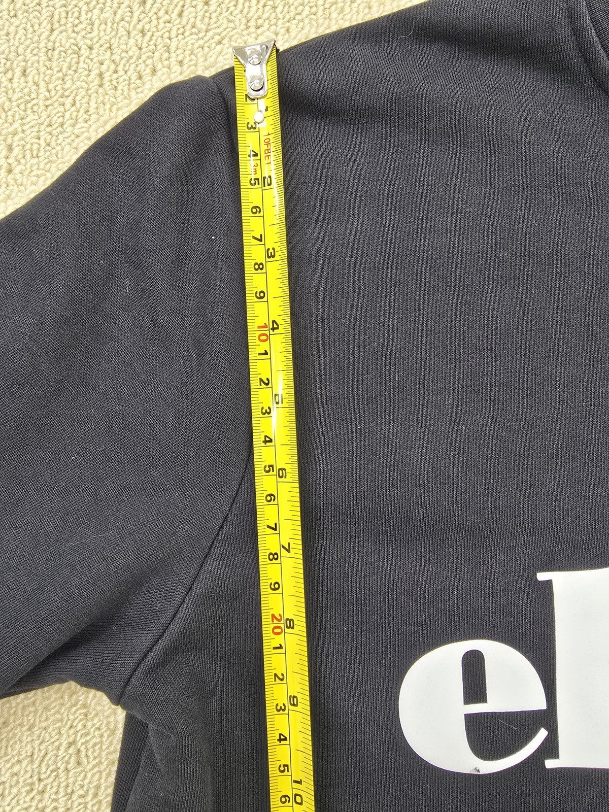 Ellesse Men's Navy Heritage Graphic Sweatshirt S Cotton Blend Crew Neck