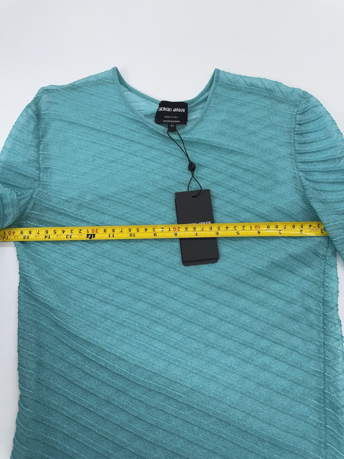Giorgio Armani Women’s Teal Textured Bodysuit EU 42