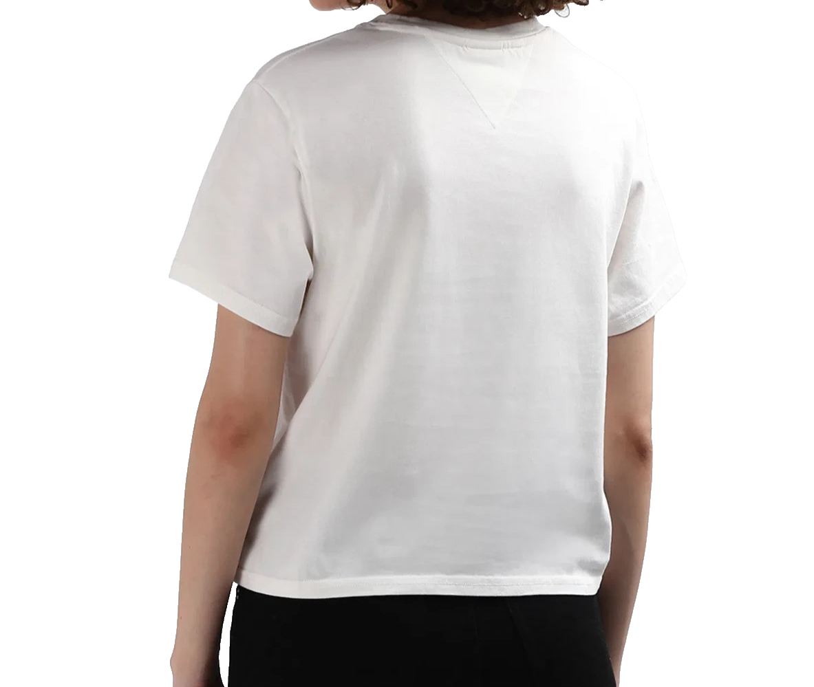 Tommy Jeans Off-White Flag Logo Graphic T-Shirt Unisex Size L