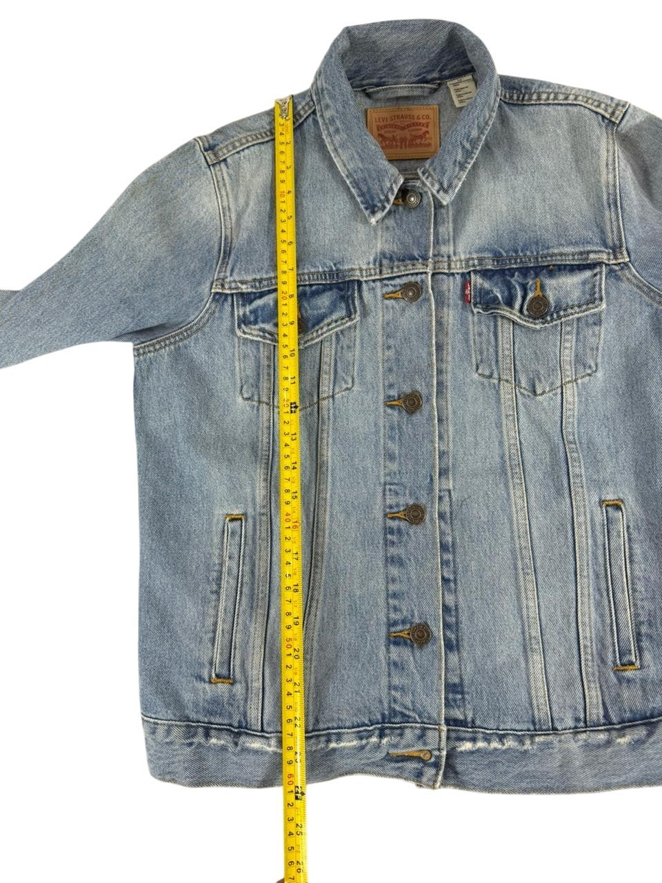 Levi's Men's Denim Jacket Blue Trucker Style Button Front Casual Size Large