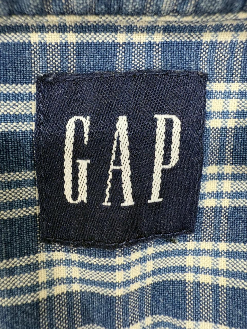Gap Men's Blue White Plaid Oxford Button-Down Shirt XL Cotton