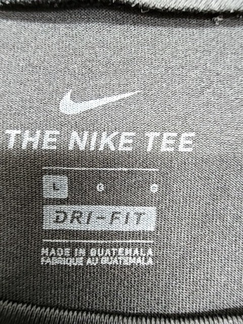 Nike Unisex Dri-FIT Black The Nike Tee T-Shirt L Short Sleeve Patch