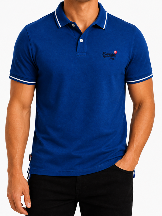Superdry Men Blue Polo Shirt size M product image 1