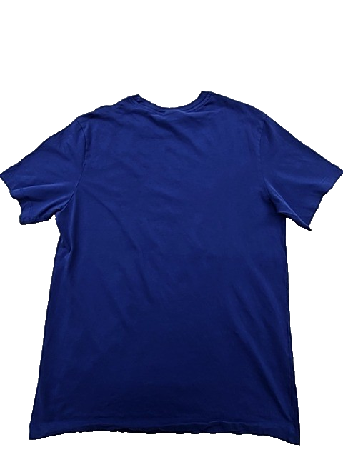 Nike Men's M Navy Swoosh Short Sleeve Cotton Crewneck T-Shirt