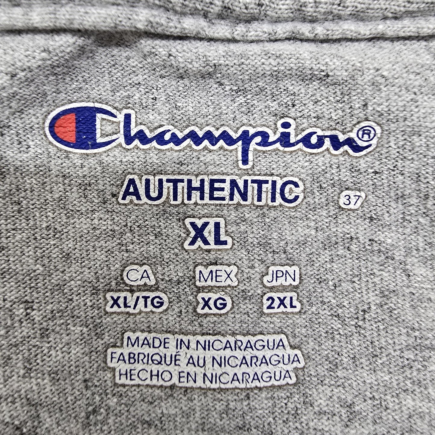Champion Men's Heather Gray Wisconsin Badgers XL T-Shirt