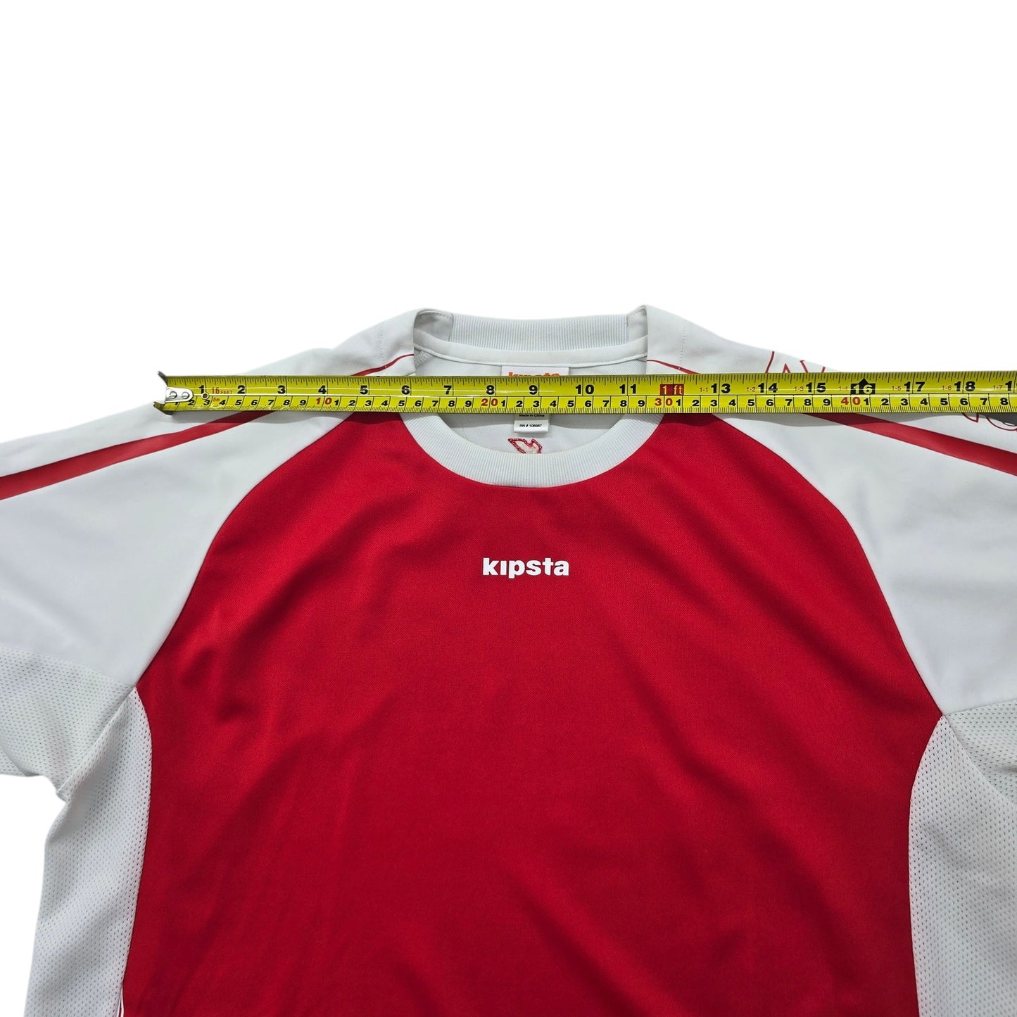 Kipsta Red Athletic T-Shirt M Raglan Mesh Panels Breathable