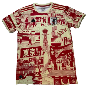 Japan Tokyo Special Edition Soccer Jersey In Red And Beige - Size XL