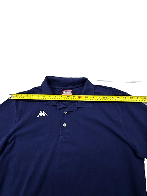Kappa Men's Navy Blue Polo Shirt XL Cotton Pique Logo