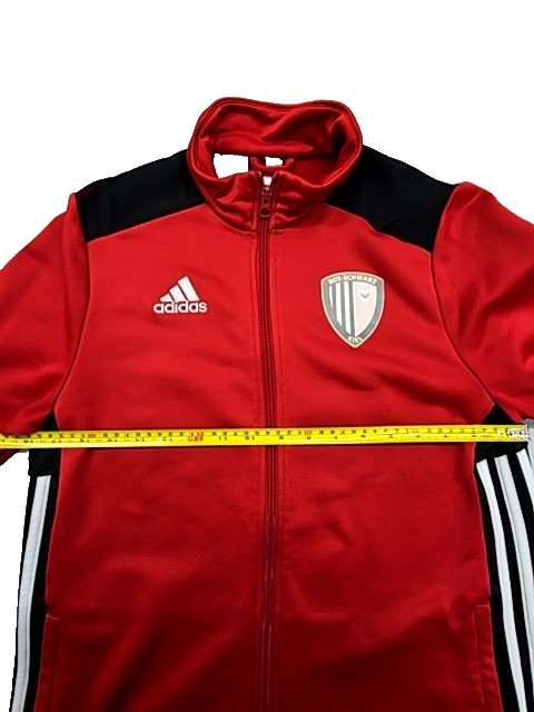 Adidas Men's Red Track Jacket Full Zip Soccer Size L