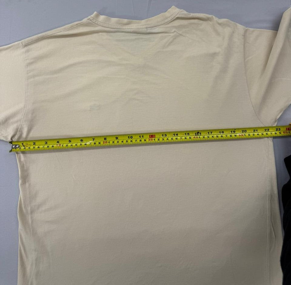 Lacoste Men's Beige V-Neck Short Sleeve T-Shirt XL Cotton New