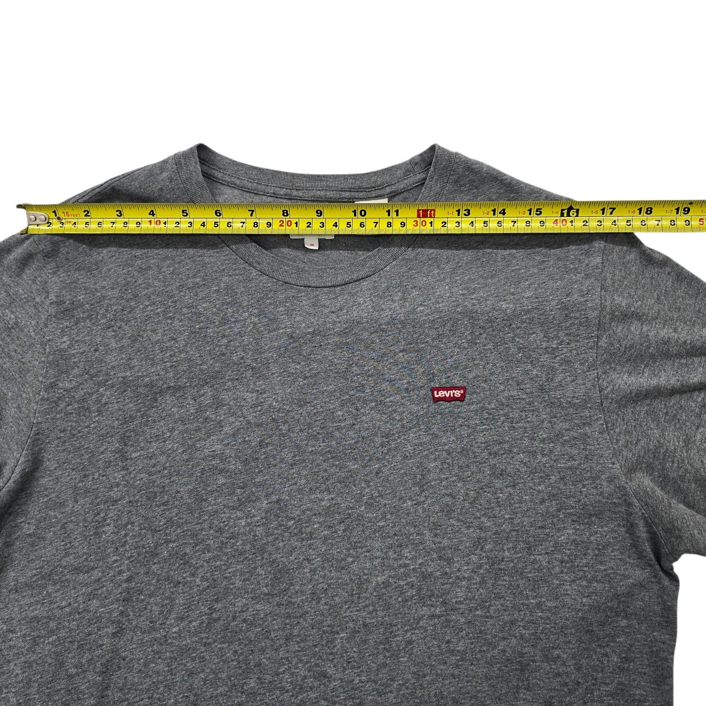 Levi's Men's Charcoal Gray Batwing Logo Short Sleeve Crew Neck T-Shirt M