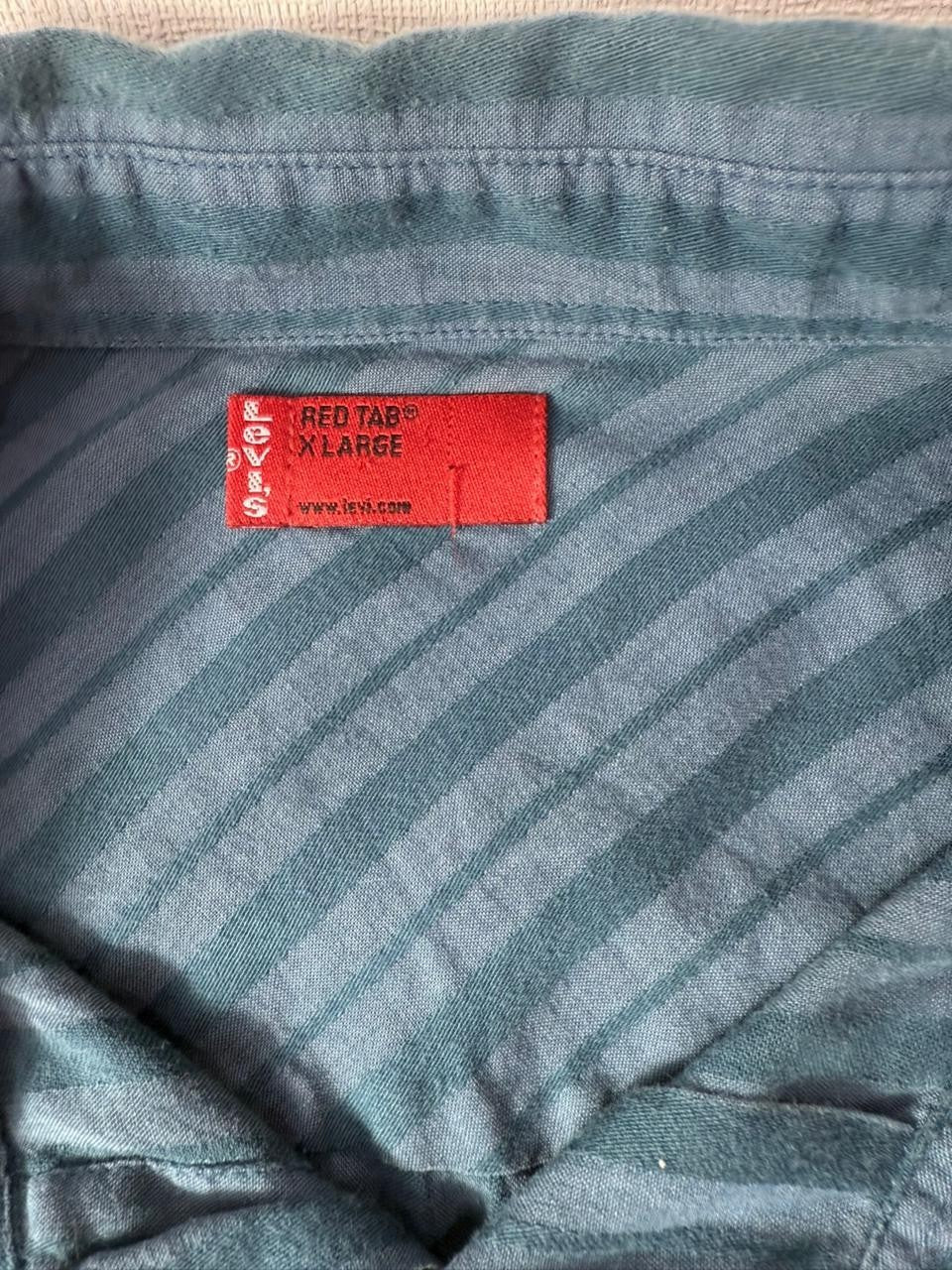 Levi's Red Tab Men's XL Blue Striped Short Sleeve Button Up Shirt