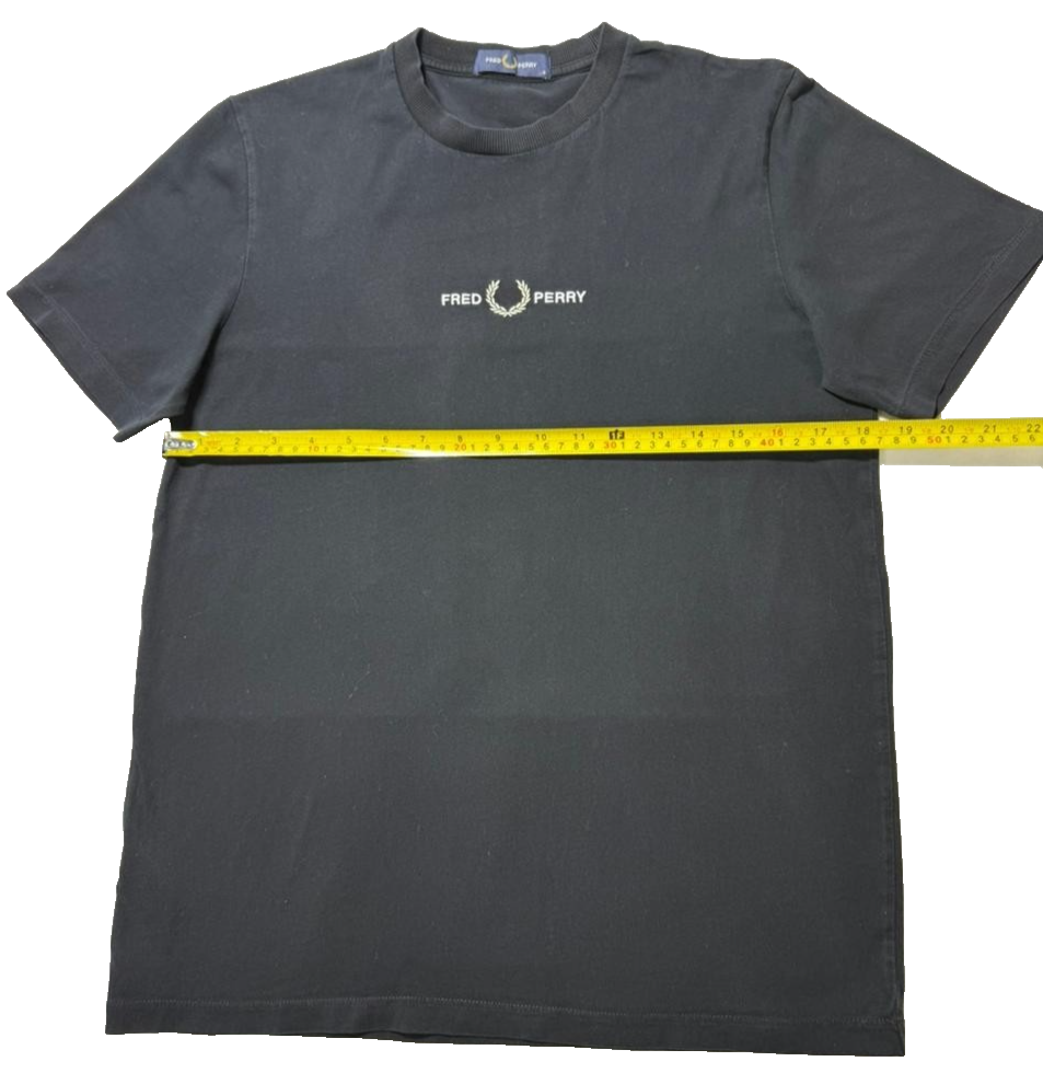 Fred Perry Embroidered Short Sleeve T-Shirt | Size | Black