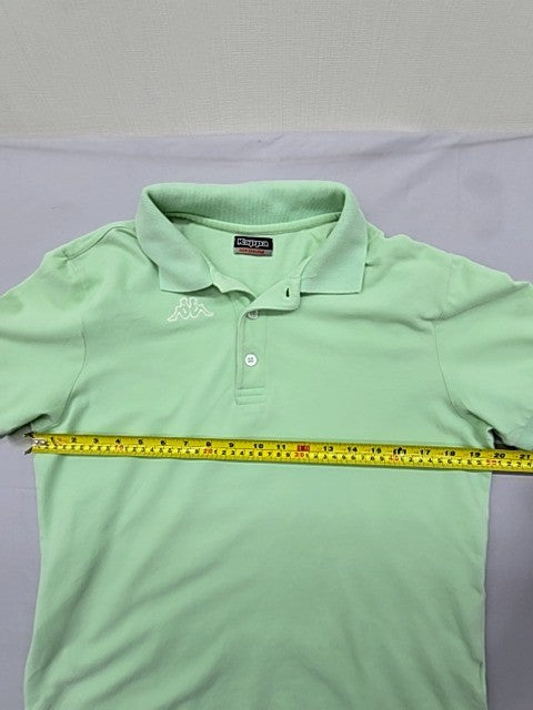 Kappa Polo Shirt Green Cotton Short Sleeve Medium