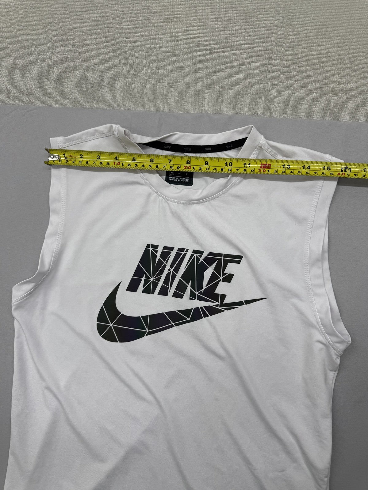 Nike Dri-Fit Men's White Sleeveless Crew Tank Top M