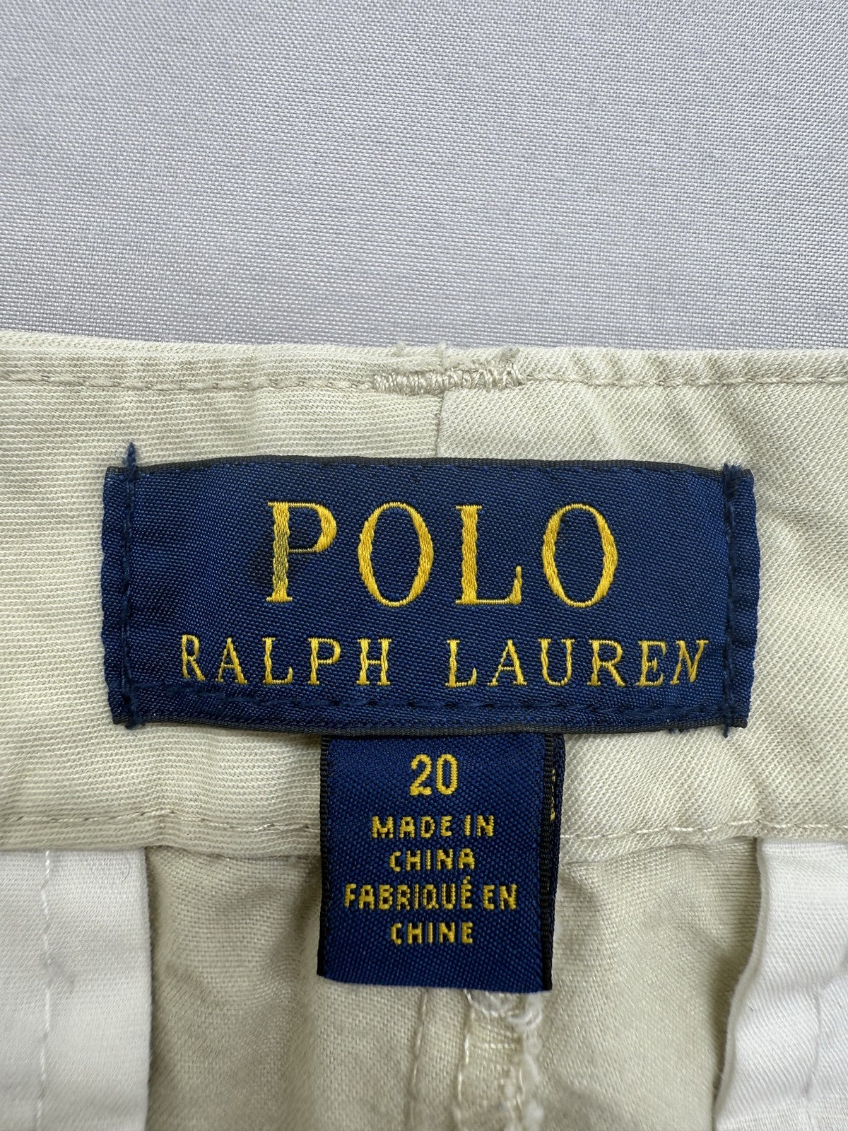 Polo Ralph Lauren Khaki Chino Shorts Size 20 Stretch Classic Fit