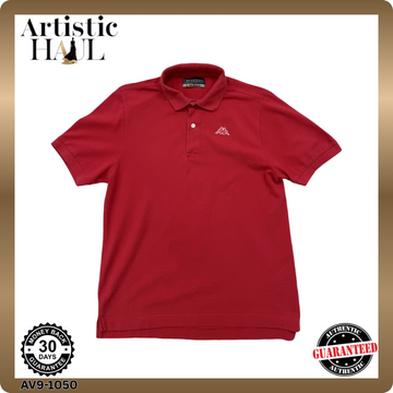 Kappa Men's Red Polo Shirt Small Short Sleeve 100% Cotton Button