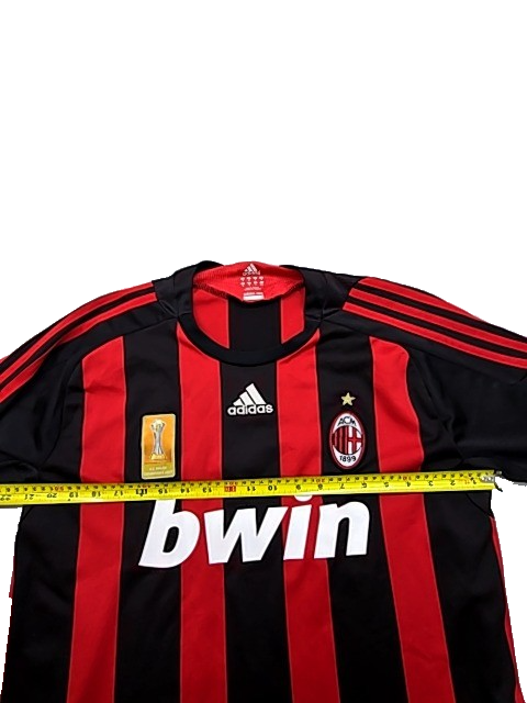 Adidas Red Striped Home Shirt M Short Sleeve Clima365 Crewneck