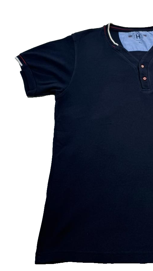Tommy Hilfiger Men's Navy Blue Shirt, Size XL, Button Casual Short Sleeve