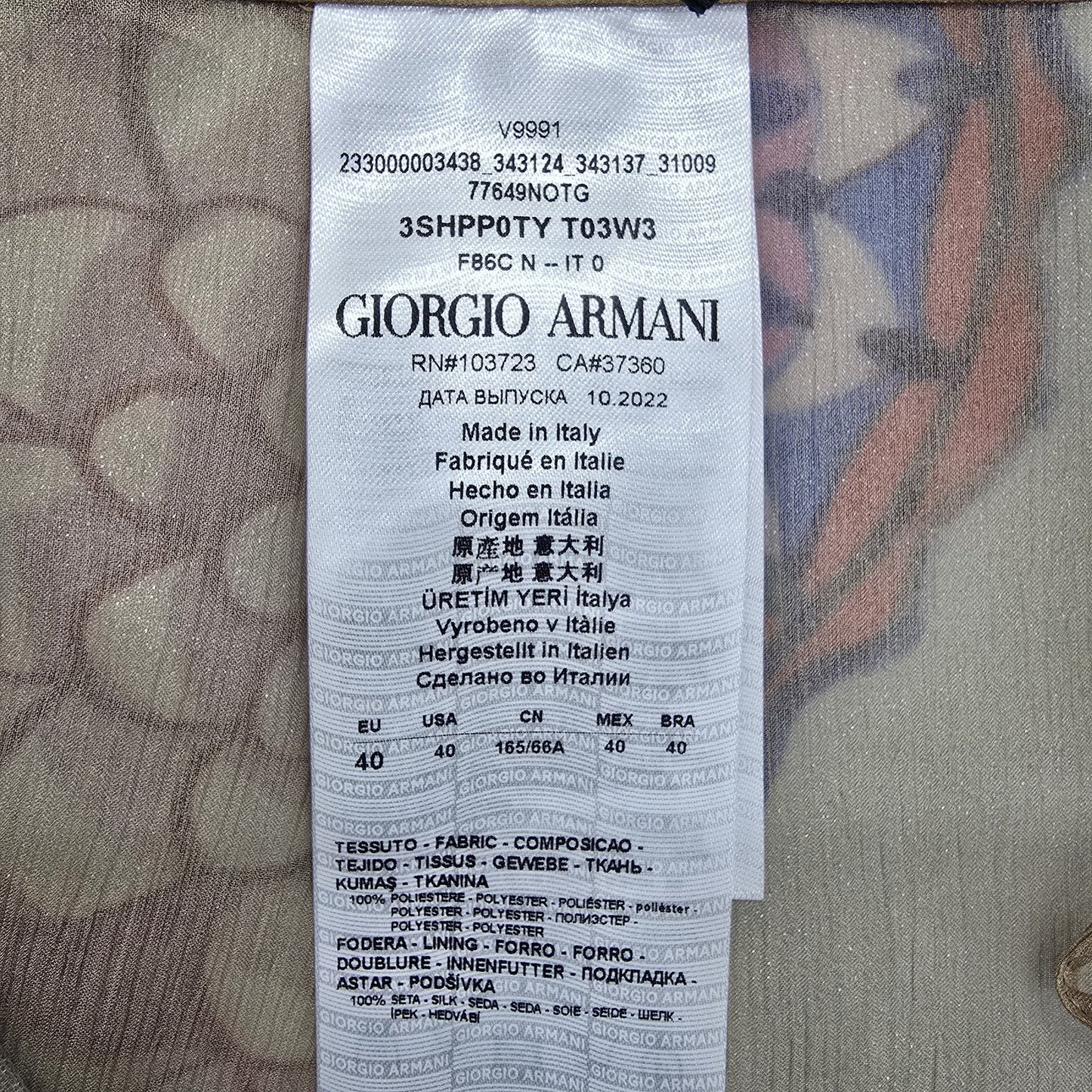 Giorgio Armani Women's Beige Mandala Pants EU 40