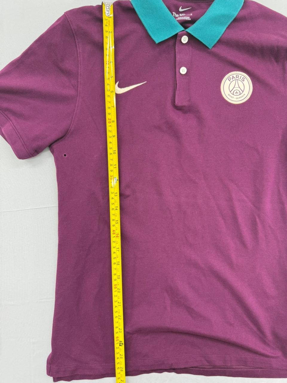 Nike Men's PSG Burgundy Dri-FIT Polo Size M