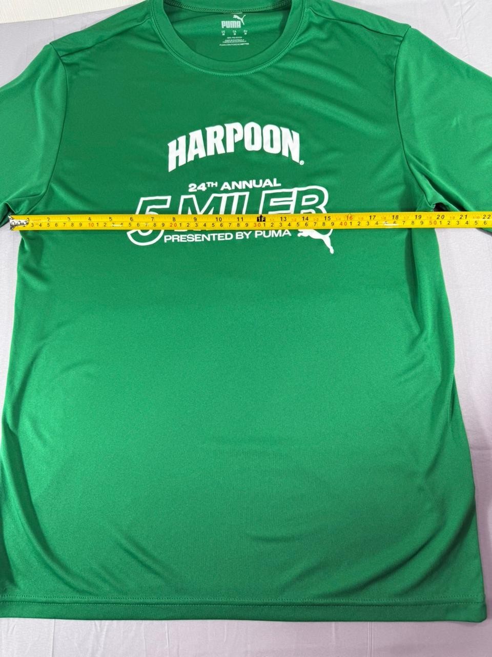 Puma Men's Medium Green Athletic T-Shirt Harpoon 5-Miler Running Tee