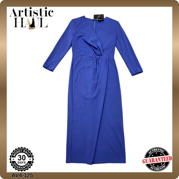 Giorgio Armani Draped Shoulder Jersey Midi Purple Dress Eu 40 (M) BNWT