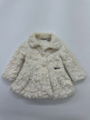 Calvin Klein Jeans Boys Ivory Faux Fur Coat 3T Button Closure