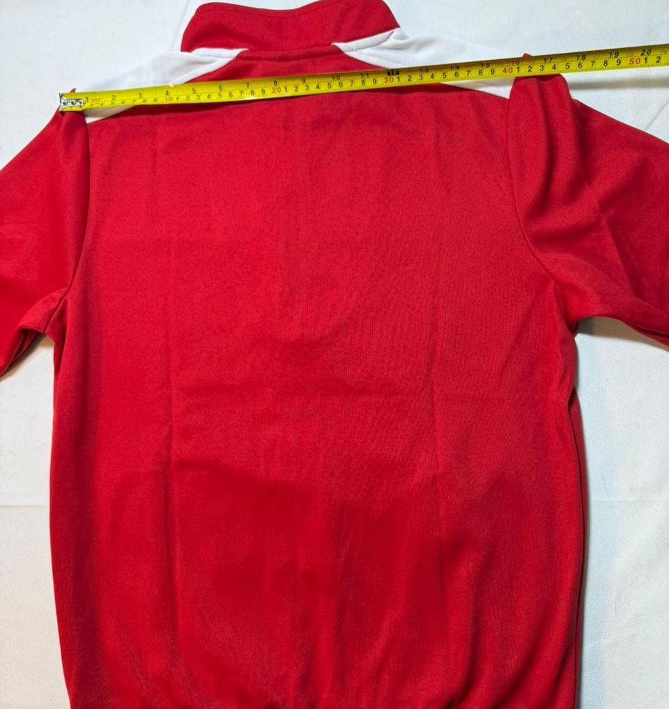 Kappa Red White 1/4 Zip Track Top Sweatshirt S Men's Logo Sleeve