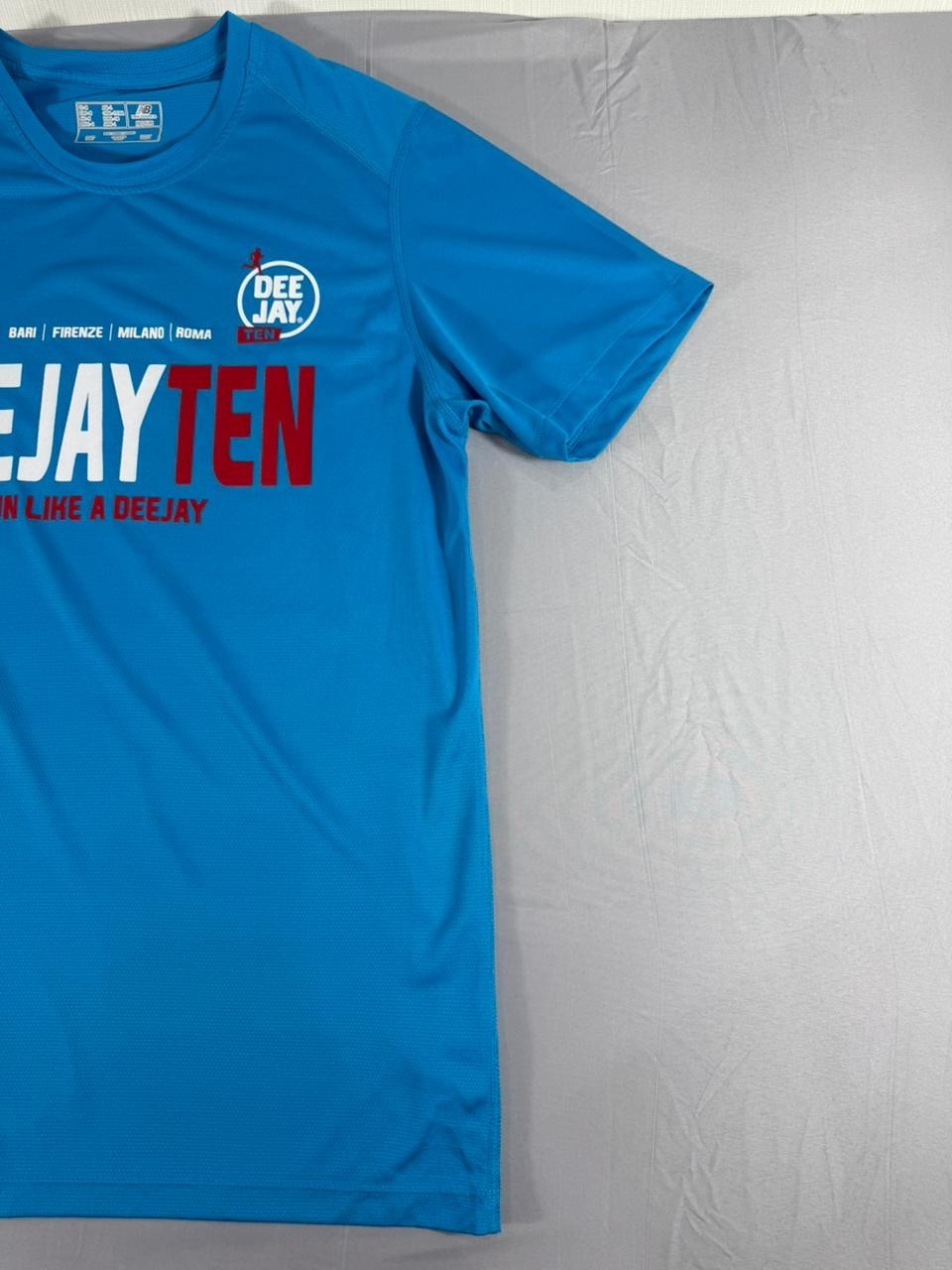 New Balance DEEJAY TEN Running T-Shirt Men's Medium Blue Athletic Tee