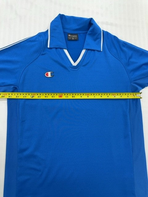 Champion Men's Royal Blue Polo Shirt Size S Vintage