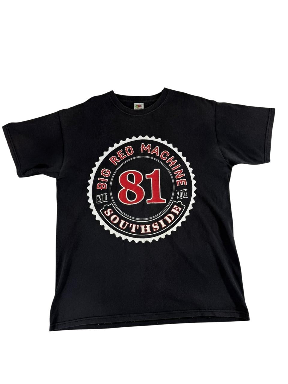 Fruit of the Loom Graphic T-Shirt Men's Size L Black Support Southside Print