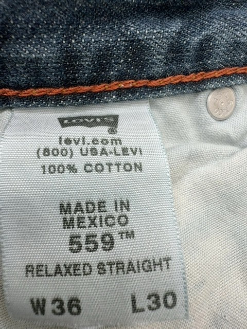 Levi's Men's 550 Relaxed Fit Medium Blue Jeans 36x30 Vintage