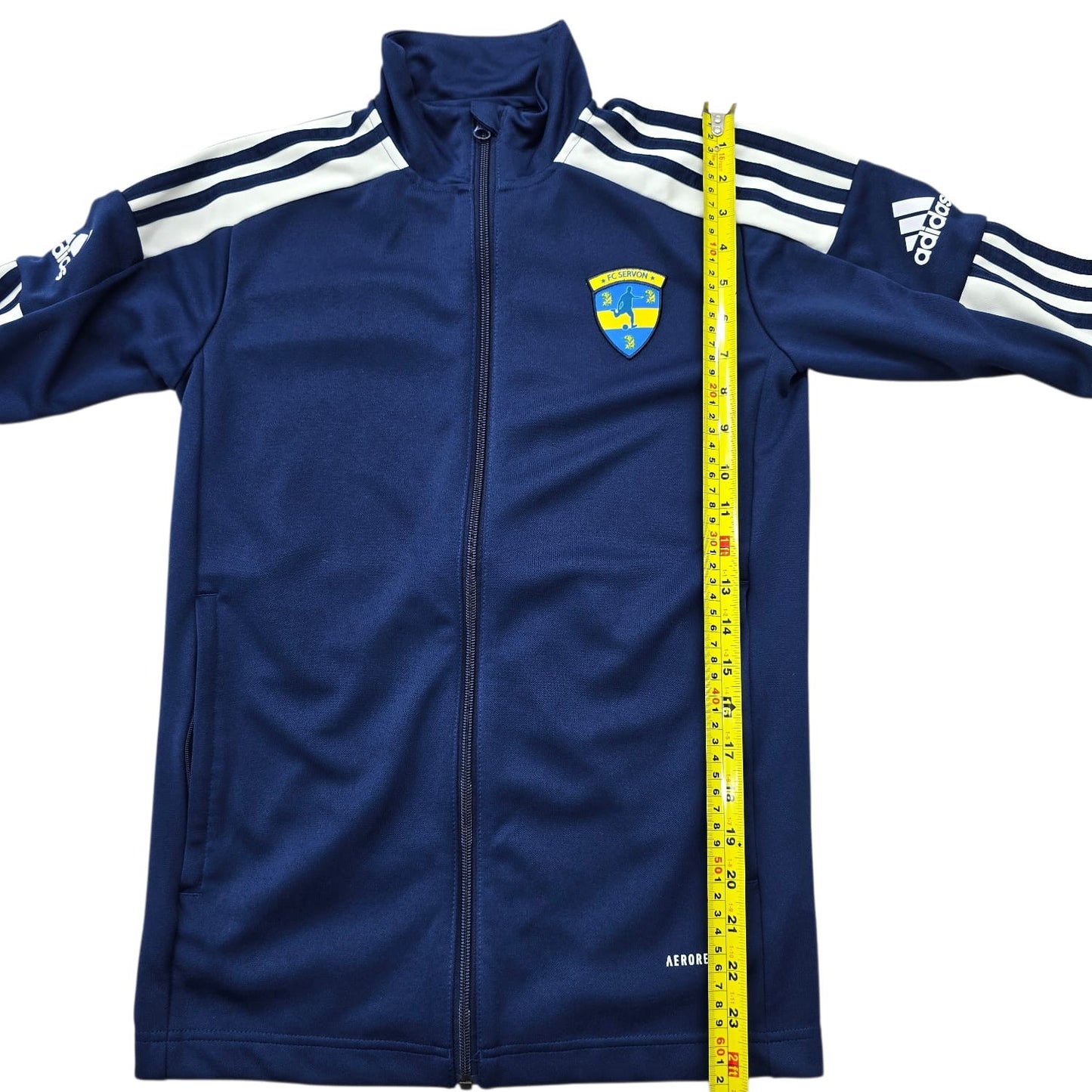 Adidas Men's Navy Blue Primegreen 3-Stripes Track Jacket XS