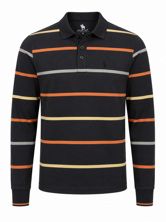 Polo VIP Men Black Polo Shirt size M product image 2