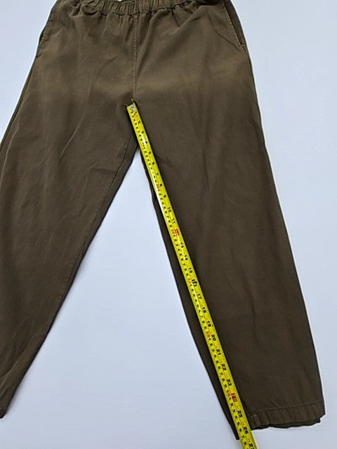 H&M Olive Green Cotton Drawstring Casual Pants L Unisex
