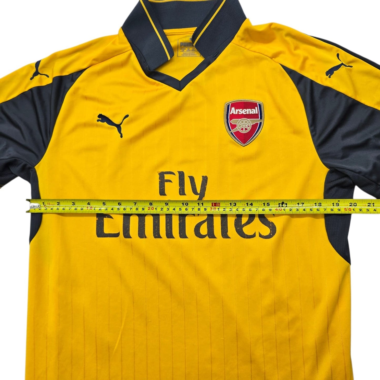 Puma Men's Arsenal FC Away Yellow/Black Jersey Slim Fit