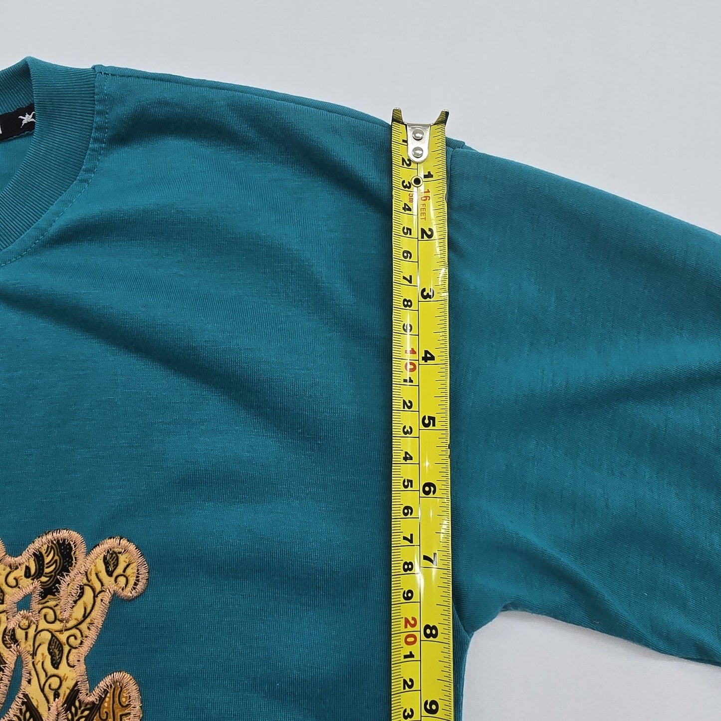 Senggigi Men Teal Graphic Print T-Shirt Size XL Regular Cotton
