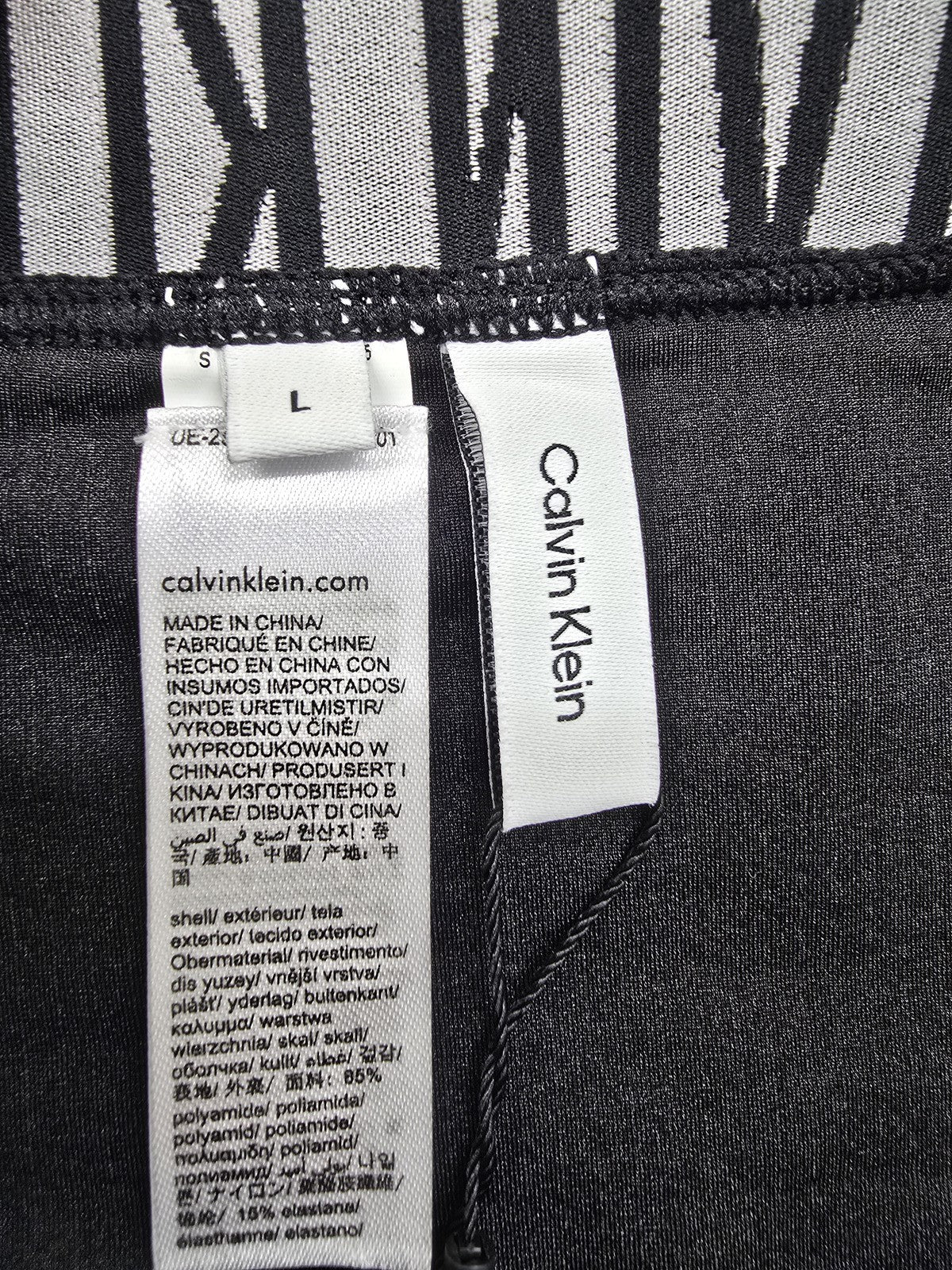 Calvin Klein Black Bikini Briefs L Mesh Logo NWT
