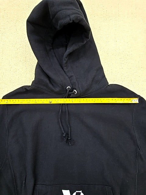 Champion Reverse Weave Black Hoodie Men's M Fleece Side Gussets