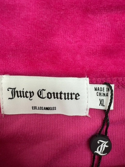 Juicy Couture Pink Velour Tracksuit Jacket XL Long Sleeve Zipper