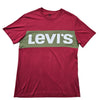 Levi's Men's Red T-Shirt – Size M, Color Block Brand Department, Graphic