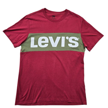 Levi's Men's Red Color Block Logo Graphic T-Shirt Size M